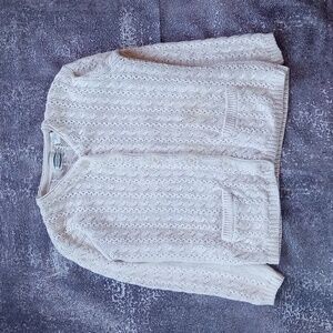 Vintage 90s Fisherman Style Weave Cardigan Sweater